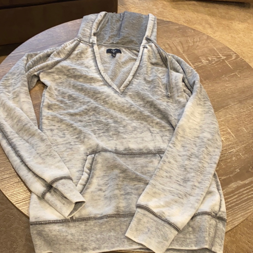 Aqua hooded top